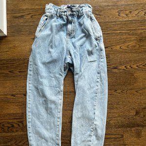 Zara paper bag jeans